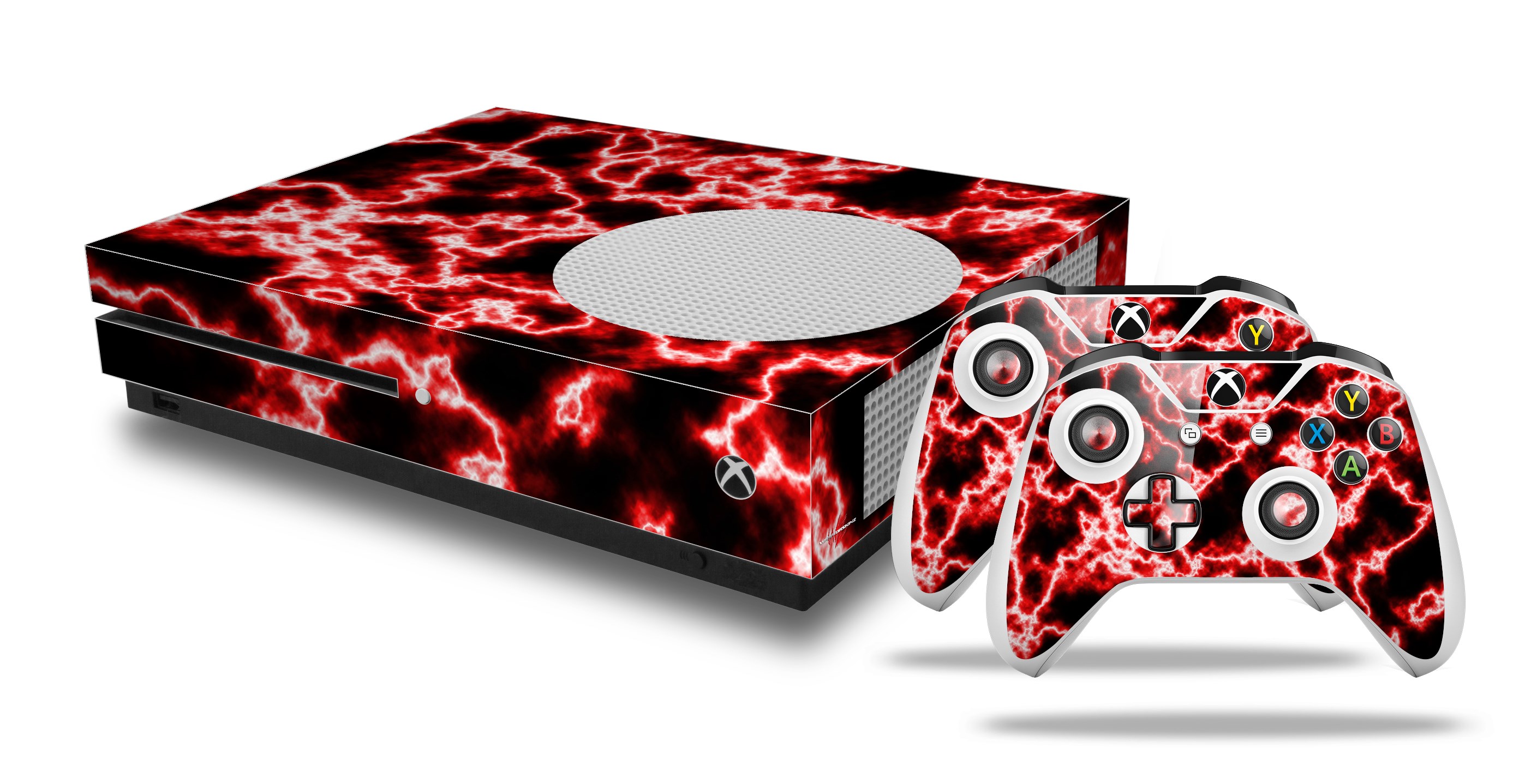 WraptorSkinz Decal Skin Wrap Set works with 2016 XBOX One S Console and 2 Controllers Electrify