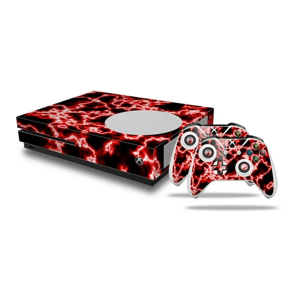 WraptorSkinz Decal Skin Wrap Set works with 2016 XBOX One S Console and 2 Controllers Electrify Red