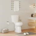 thumbnail image 3 of 21" Toilet, Two-Piece Toilet, ADA Toilet with Dual Flush, Elongated Toilets for Bathrooms with Soft Close Seat, Universal Height with 1.28 Siphonic Flush Cotton White, 3 of 8