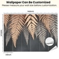 thumbnail image 3 of Peel and Stick Wallpaper Canvas Vintage Botanical Leaf Dark Plant Ferns Leaves Delicate Lines Organic Modern Art Wall Mural Decor Self Adhesive and Removable 100in x 144in, 3 of 8