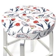 thumbnail image 3 of Balery Tulips Flowers Fundas de asiento para taburete de bar redondo de tela de terciopelo ajustables que protegen de arañazos y manchas para sillas de 14 a 17 pulgadas.-14 inch, 3 of 7