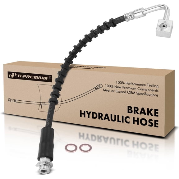 A-Premium Front Passenger Brake Hydraulic Hose Compatible with Dodge, Chrysler, Volkswagen and Ram Models - Grand Caravan 2018-2020, Town & Country 2008-2012, Routan 2009-2014, C/V 2012/2015
