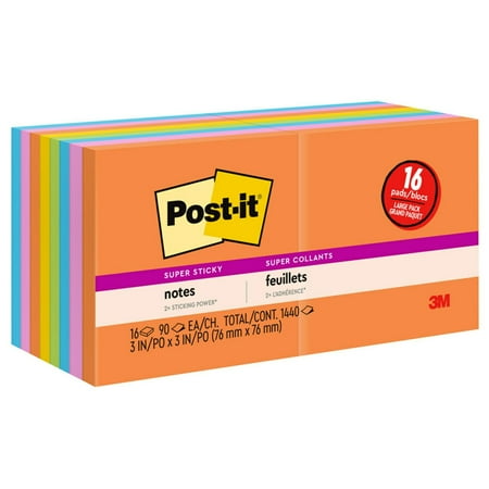 UPC: 0051141929026 | Post-it® Super Sticky Notes  3  x 3   Rio de Janeiro  Pack Of 16 Pads