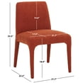 thumbnail image 4 of Safavieh Derrick Modern Wood Dining Side Chairs, Rust Orange (Set of 2), 4 of 8