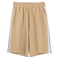 thumbnail image 1 of WILLBEST Pantalones Cortos Deportivos para Hombre, Estilo Europeo y Hop Street Sports Shorts, Modernos Pantalones de Pierna Ancha con Rayas Laterales para Skateboarding de Calle Alta, 1 of 2