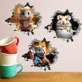 thumbnail image 3 of Pegatina de pared realista con forma de agujero de ratón en 3D, calcomanía de café con forma de ratón, calcomanía decorativa para habitación de niños, calcomanías divertidas de animales para niños,, 3 of 8
