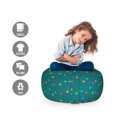 thumbnail image 2 of Fruits Storage Toy Bag Chair, Colorful Cherries on a Pale Petrol Blue Background, Stuffed Animal Organizer Washable Bag, Small Size, Teal Multicolor, by Ambesonne, 2 of 3