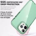 thumbnail image 2 of Designed for iPhone 14 Pro Max Case, 6.6ft Drop Protection, Full Body Screen Camera Protective Phone Case, Mint Green, 2 of 11