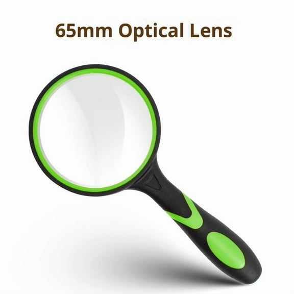 10X Magnifying Glass for Reading Handheld Portable Book Magnifier for Seniors, Small Loupe for Close Work, Classroom, Hobby Observation (Green)