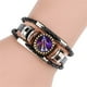 thumbnail image 4 of Brazalete del zodiaco Pulsera trenzada Tauro Cáncer Virgo Hombres Joyería de cúpula de cristal punk, 4 of 6