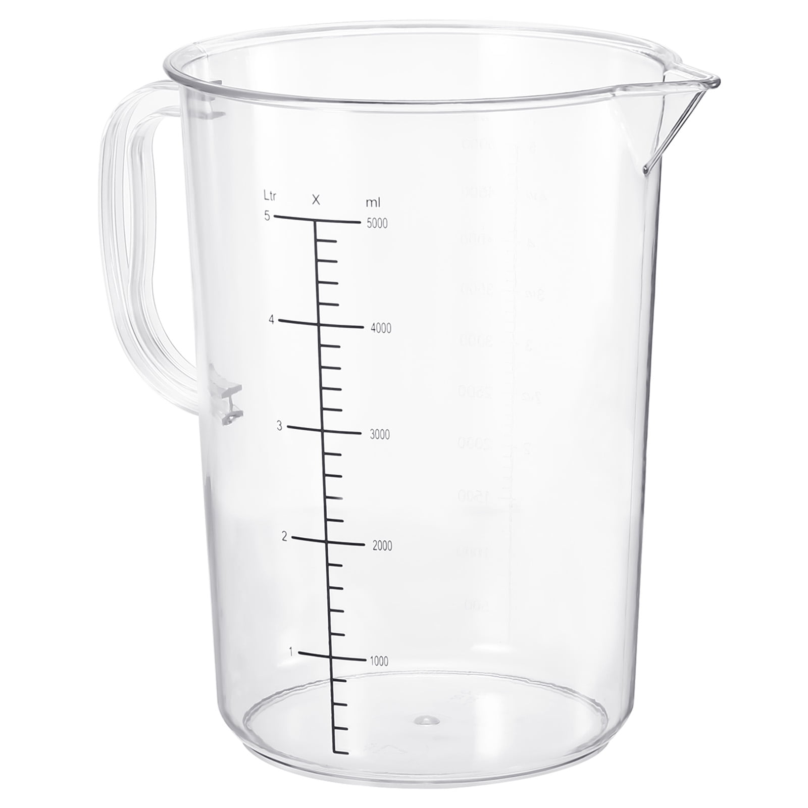 Uxcell Graduated Beaker, 5000ml PC Plastic Liquid Measuring Cup Double ...