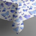 thumbnail image 4 of Light Blue Butterfly Purple Pattern Rectangle Tablecloth 60"x102",Waterproof Polyester Rectangle Table Cloth, Wipeable Spillproof Polyester Tablecloth for Dining, Camping, Indoor and Outdoor, 4 of 6