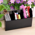 thumbnail image 4 of Wall Mount Remote Control Holder Case - Media Organizer Storage Box for Coffee Table and Nightstand, Clear Acrylic with Film Cover Wall Organizers(Black, Three Compartment), 4 of 7