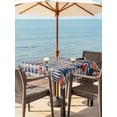 thumbnail image 3 of Outdoor Tablecloths with Umbrella Hole & Zipper, Independence Day 60x60 Inch Square Tablecloths, Flag Balloons Butterflies Blue Plaid Waterproof Table Cloth, Patio/Pool/Picnic Table Covers, 3 of 8