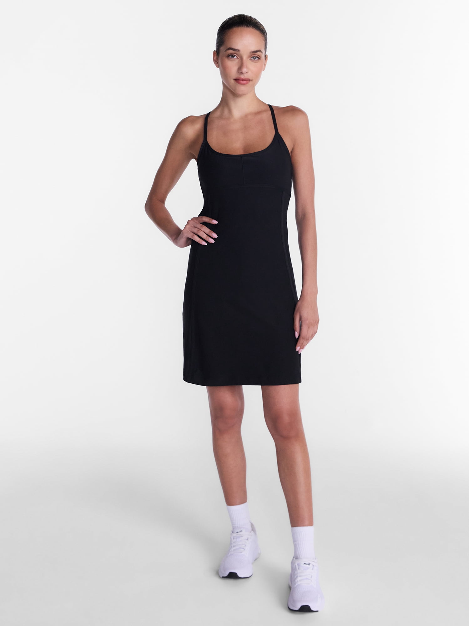 Athletic Works Women's Soft Wash Active Dress with Liner, Sizes XS-XXXL