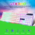 thumbnail image 3 of Juego de teclado y ratón luminosos GTX300 Teclado y ratón USB Juego de teclado y ratón para juegos Retroiluminación de color, 3 of 5