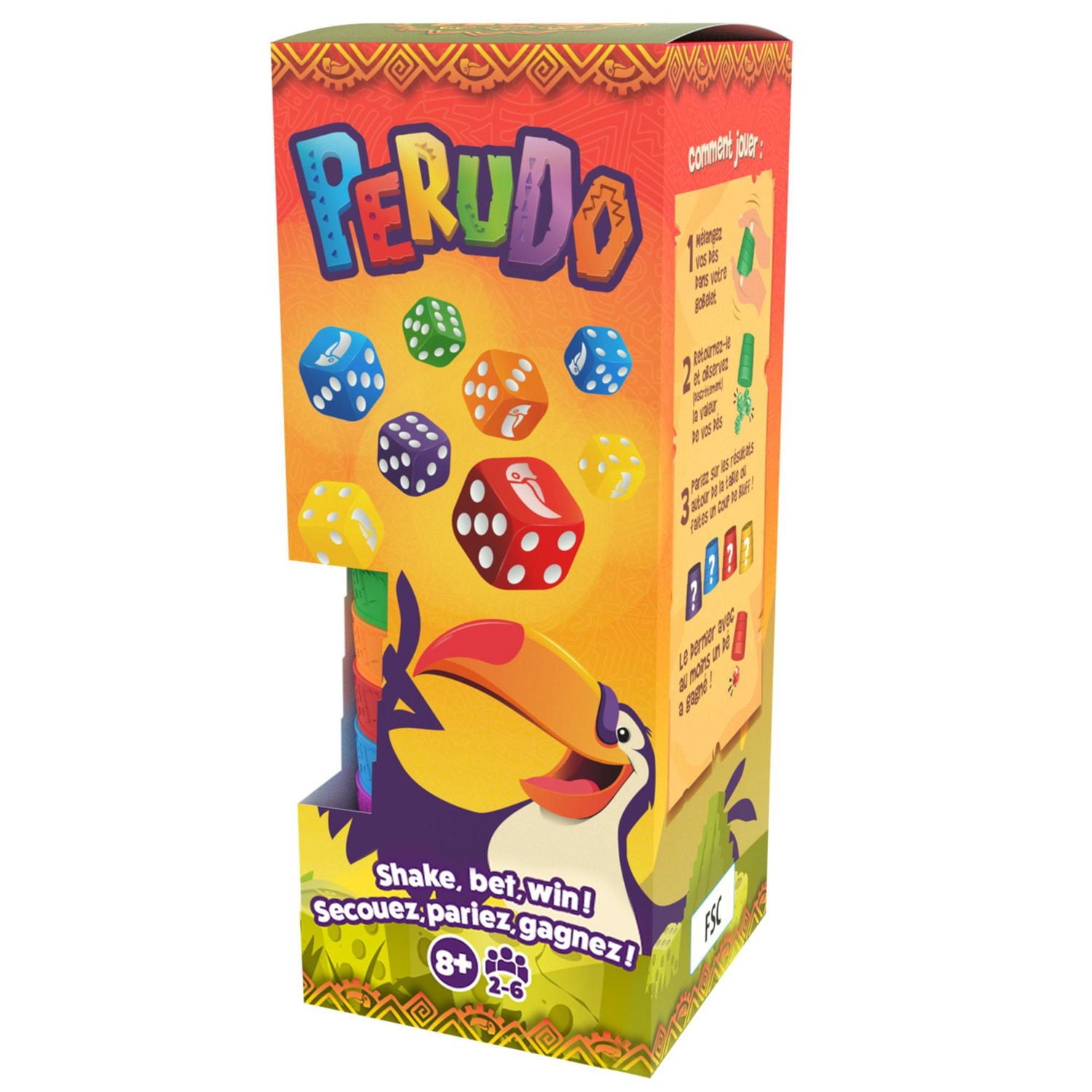 Asmodee - Zygomatic - Perudo - Jeu de Pari et de Bluff - Jeu de Dés pour Enfants et Adultes - De 2 à 6 Joueurs - À partir de 6 ans - Multilingue