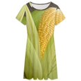 thumbnail image 3 of Corn Cob Women's Dress Short Sleeve Summer Sundress Summer Women Clothes, 3 of 7