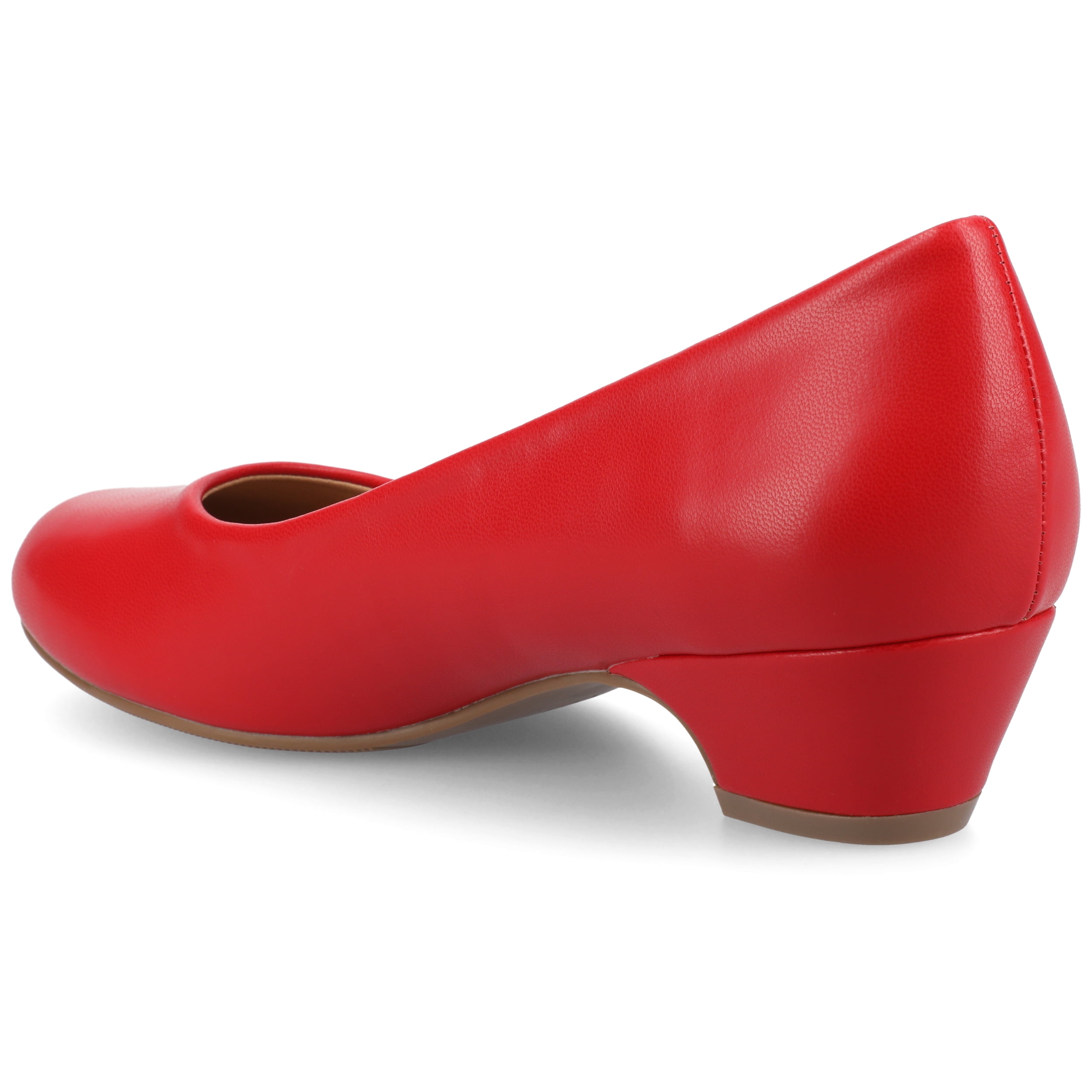 Journee Womens Saar Comfort Insole Round Toe Block Heel Pumps