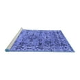 thumbnail image 2 of Ahgly Company Machine Washable Indoor Round Oriental Blue Industrial Area Rugs, 7' Round, 2 of 4