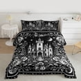 thumbnail image 2 of Homewish Boys Girls Gothic Castle 3 Pieces Queen Comforter Set,Chic Floral Flowers Ultra Soft Bedding Sets,Starry Sky Bedding Comforter Set Breathable,Microfiber Bedroom Decor,Reversible, 2 of 8