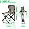 thumbnail image 3 of WOBOGO A Snowman with A Horse Camping Chair Convenient Four Corner Backrest Folding Stool Can Hold Up to 220lbs, 3 of 8