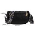 thumbnail image 4 of Bolso bandolera para mujer Moda PU Cuero Ocio Viaje Bolso de hombro (Negro), 4 of 9