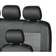 thumbnail image 2 of Funda de asiento de coche de cuero sintético PU, cojín universal negro de cuero artificial, juego de 9 piezas, cuero bordado acolchado, 2 of 3