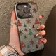 thumbnail image 3 of Funda IMD plateada electrochapada estilo navideño con copos de nieve de invierno para iPhone 16 15 14 11 12 13 Pro Max 7 8 Plus X XS XR, 3 of 5