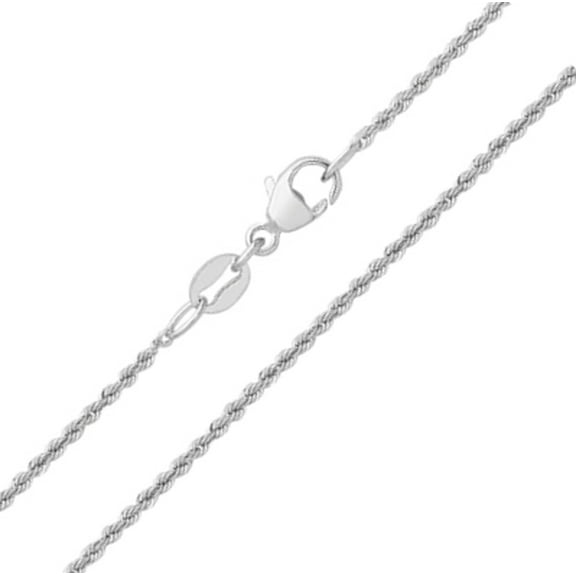 Platinum Women Rope Chain - 17 inch