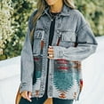 thumbnail image 6 of Fayshow0 Up to 50% off Jean Jackets for Women Trendy Women's Fashion Casual Retro Jacket With Lapel Pocket Stitching Woolen Coat,Gray L, 6 of 9