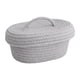 thumbnail image 1 of Cesta de cuerda tejida con tapa, cesta para sala de estar, cesta para guardería, contenedor de escritorio Gris, 1 of 2