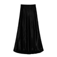 thumbnail image 2 of LYMAYTER ‌Women's High Waist Silk Satin Skirts Breathable Dinner Date Swing Midi Skirt for S-XL, 2 of 10