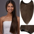 thumbnail image 2 of SEGO Wire in Human Hair Extensions Hidden Hair Extensions with Invisible Band Translucent Fish Line Hairpiece without Clip, 2 of 8