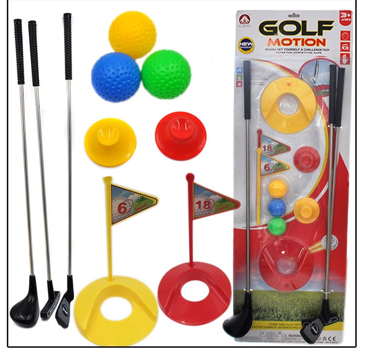 Twelve Pieces Golf Kit for Kids, Small Potable Plastic Golf Kit Outdoor