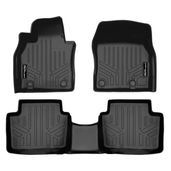 SMARTLINER 2 Rows Custom Fit Floor Liners Compatible with 2019 - 2025 Mazda 3 Sedan (Gasoline | Fits FWD models)