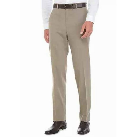 Lauren Ralph Lauren Men's Classic-Fit Ultraflex Flat-Front Dress Pants Tan B4HP (33,32 in)
