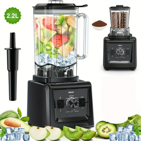 PRASKY Professional 25000RPM Blender - 75oz + 2 Containers, Blender & Grinder Combo, Powerful Kitchen Mixer for Ice Crushing, Coffee Beans, Juices & Smoothies