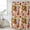 Beige Pumpkin Orange Deep Red, variant on Fall Pumpkins Shower Curtain, Waterproof Shower Curtains for Bathroom, Thanksgiving Flower Country Leaves Rustic Fruit Washable Fabric Bathtub Curtain Set Bath Decor with 12 Hooks Stall 36"x72"