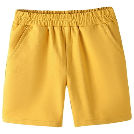 SHTXOZHI Girls Elastic Waist Shorts Boys Summer Casual Shorts for Toddler Kids 3-15 Years