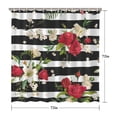 thumbnail image 5 of Waterproof Mini Rose and Lily Flowers Shower Curtain 72x72 Inch Boho Style Polyester Unique Shower Curtain for Bathroom Hotel Home Decor with 12 Plastic Hooks, 5 of 5
