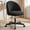 Black, variant on Favory Office Vanity Chair with Wheels Comfy Desk Chair for Girls Cute Computer Small Armless Adjustable Height Swivel for Home Bedroom Task-White
