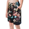 thumbnail image 2 of Demon Slayer Boy'S Swim Trunks Quick Dry Board Shorts Kids Beach Swim Shorts Bathing Suits Swimsuit, 2 of 8