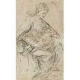 thumbnail image 2 of Reni, Guido 12x18 Gold Ornate Wood Framed with Double Matting Museum Art Print Titled - Turbaned Woman, 2 of 4