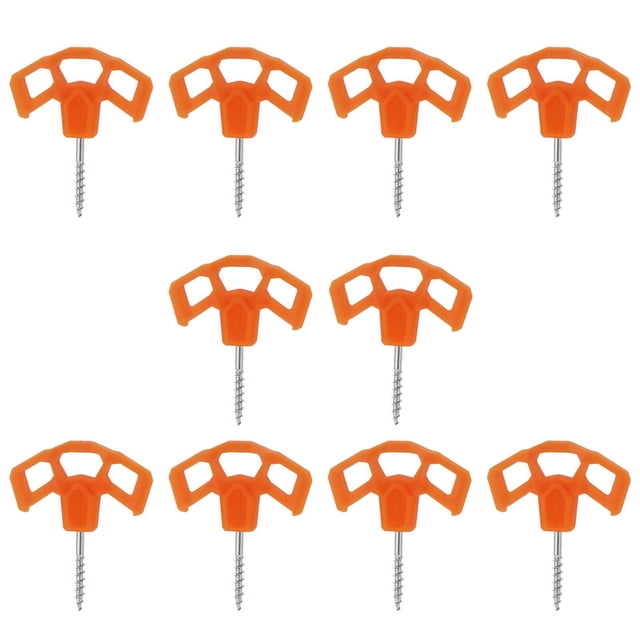 10 Uds Clavos para Cubierta de Camping Cola Naranja