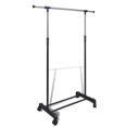 thumbnail image 1 of vidaXL Adjustable Clothes Rack 4 Castors 1 Hanging Rail, 1 of 5