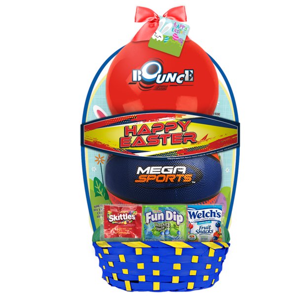 Megatoys 2 Ball Set with Assorted Candy Easter Gift Basket Walmart