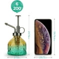 thumbnail image 6 of Glass Plant  200ML, Vintage Spray Bottle with Top Pump, Fine Mist Garden Flower Sprayer Small Decorative Spritzer Watering Can Gift for Indoor Outdoor Succulent House Plant, 6 of 8
