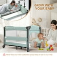thumbnail image 4 of JOYMOR Folding Bedside Sleeper Baby Bassinets, Portable Crib with Wheel for Shower Gift, for Newborn, 4 of 10