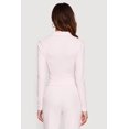 thumbnail image 4 of Women's Brushed Knit Long Sleeve Zip Front Polo Shirt, 4 of 4